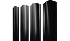 Штакетник Круглый фигурный 0,45 PE RAL 9005 черный