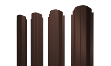 Штакетник П-образный A фигурный Grand Line 0,45 Drap ТХ RAL 8017 шоколад
