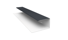 Планка П-образная завершающая сложная (КД) 0,5 PurPro Matt 275 RAL 7024 мокрый асфальт (2м)