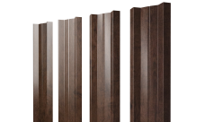 Штакетник М-образный A с прямым резом Grand Line 0,45 Print Elite Antique Wood TwinColor