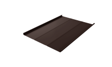 Фальц двойной стоячий Line Grand Line 0,5 PurPro Matt 275 с пленкой на замках RAL 8017 шоколад