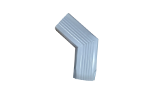 Колено трубы гофрированное боковое левое Vortex Lite 76х102мм PE RAL 9003 сигнальный белый