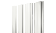Штакетник Прямоугольный с прямым резом Grand Line 0,4 PE RAL 9003 сигнальный белый