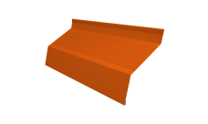 Ламель забора жалюзи Milan new gofr Grand Line 0,45 PE с пленкой RAL 2004 оранжевый