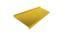 Отлив простой 250 Grand Line 0,45 PE с пленкой RAL 1018 цинково-желтый (2м)