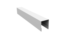 Планка боковая для забора из сайдинга (Квадро брус, Вертикаль) 0,45 PE-Double RAL 9003 сигнальный белый (2м)