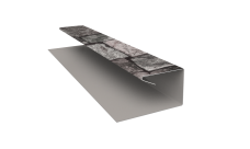 Планка П-образная завершающая сложная Корабельная Доска Grand Line 0,45 Print Elite Fine Stone TwinColor (2м)