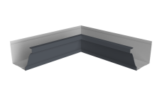 Угол желоба внутренний Vortex Lite 130мм NEW RAL 7024 мокрый асфальт