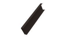 Декоративная накладка на столб универсальная 62х55 для забора жалюзи 0,45 PE-Double RR 32 темно-коричневый (2м)