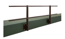 Ограждение кровельное для парапета с боковым креплением (2,0х0,9м) ОЦ RAL 8017 шоколад