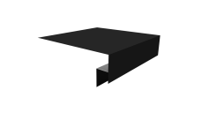 Планка околооконная сложная Блок-Хаус новый 200х50х27 Grand Line 0,5 PurLite матовый RAL 9005 черный (3м)