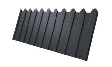 Профнастил С8A v01 фигурный Grand Line 0,5 Atlas X с пленкой RAL 7024 мокрый асфальт