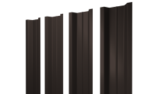 Штакетник П-образный B с прямым резом 0,45 Drap RR 32 темно-коричневый