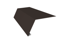 Планка карнизная для мягкой кровли 65х50 Фартук S1 карнизный 0,5 PurPro Matt 275 RR 32 темно-коричневый (2м)