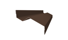 Планка примыкания внакладку 25х17х35х17 0,5 Velur X RAL 8017 шоколад (2м)
