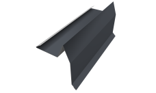 Планка торцевая для шифера 0,45 PE с пленкой RAL 7024 мокрый асфальт (3м)