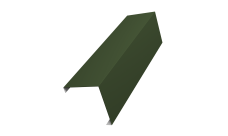 Декоративная накладка на столб универсальная угловая 62х55 для забора жалюзи Grand Line 0,5 Satin Matt TX RAL 6020 хромовая зелень (2,5м)