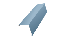 Декоративная накладка на столб универсальная угловая 80х80 для забора жалюзи Grand Line 0,45 Drap TX RAL 5024 пастельно-синий (2,5м)