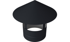 Дымник на трубу круглый d110 0,45 PE с пленкой RAL 7024 мокрый асфальт