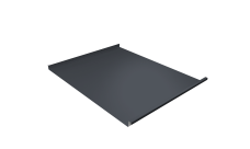 Фальц двойной стоячий Grand Line 0,5 PurPro матовый с пленкой на замках RAL 7024 мокрый асфальт