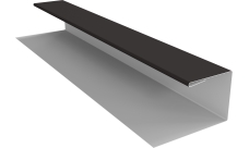 Планка П-образная Блок-Хаус новый Grand Line 0,45 Drap ТР RR 32 темно-коричневый (2м)