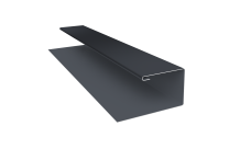 Планка П-образная Экобрус Grand Line 0,45 PE-Double с пленкой RAL 7024 мокрый асфальт (2м)