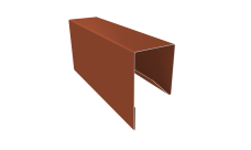Планка П-образная заборная 17 0,5 Velur X RAL 8004 терракота (2,5м)
