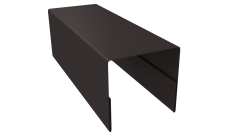 Планка П-образная заборная 20 0,5 Velur X RAL 9005 черный (3м)