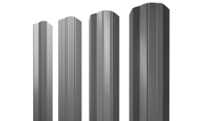Штакетник М-образный A фигурный Grand Line 0,45 PE RAL 7005 мышино-серый