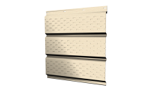 Софит металлический Grand Line полная перфорация 0,45 Print Elite с пленкой Milky Wood TwinColor