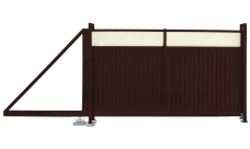 Ворота откатные Estet Plus 2,0х3,5 RAL 8017/1014