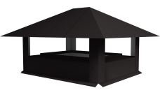 Дымник на трубу 520х390мм 0,45 PE с пленкой RR 32 темно-коричневый