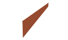 Ламель забора жалюзи Palermo стартовая/финишная для калиток и ворот Grand Line 0,45 Drap TX RAL 8004 терракота