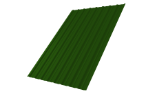 Профнастил С10A Grand Line 0,45 PE с пленкой RAL 6002 лиственно-зеленый