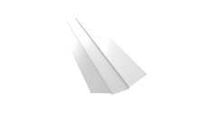 Планка ендовы верхней 95х80х95 Grand Line 0,45 PE с пленкой RAL 9003 сигнальный белый (2м)