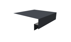 Планка околооконная сложная Экобрус Grand Line 250х50х25 0,4 ПЭ с пленкой RAL 7024 мокрый асфальт (3м)