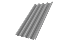 Профнастил Н60R v01 0,5 Satin RAL 9006 бело-алюминиевый