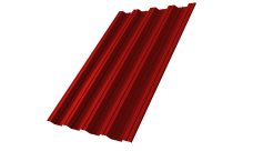 Профнастил НС44R 0,5 Satin RAL 3011 коричнево-красный