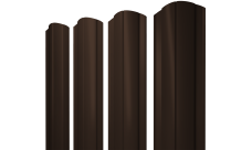 Штакетник Круглый фигурный Grand Line 0,5 Satin Matt RAL 8017 шоколад