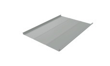 Фальц двойной стоячий Line Grand Line 0,5 Satin с пленкой на замках RAL 9006 бело-алюминиевый