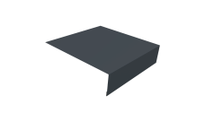 Планка околооконная простая 200х50 Grand Line 0,5 PurPro с пленкой RAL 7024 мокрый асфальт (3м)