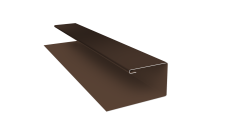 Планка П-образная Экобрус Grand Line 0,45 PE-Double с пленкой RAL 8017 шоколад (2м)