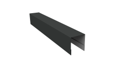 Планка боковая для забора из сайдинга Блок-хаус new Grand Line 0,5 PurPro Matt 275 RAL 7016 антрацитово-серый (2,06м)