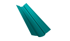 Планка ендовы верхней фигурной 70x70 0,45 PE с пленкой RAL 5021 водная синь (2м)