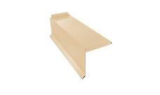 Планка торцевая сегментная 30мм Левая 0,5 Satin с пленкой RAL 1015 светлая слоновая кость