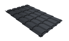 Профиль волновой "Квадро профи (Верховье)" ("Quadro Profi") v01 0,45 PE RAL 7024 мокрый асфальт