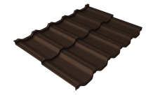 Профиль волновой "Квинта Уно" ("Kvinta Uno") 0,45 PE RAL 8017 шоколад