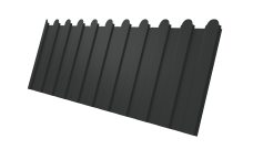 Профнастил С8A v01 фигурный Grand Line 0,5 Satin RAL 7016 антрацитово-серый