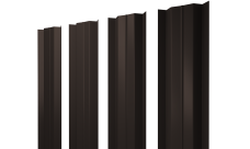 Штакетник М-образный B с прямым резом Grand Line 0,5 PurPro RR 32 темно-коричневый