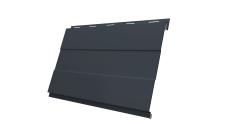 Софит металлический Вертикаль 0,2 prof Grand Line 0,45 Drap TX с пленкой RAL 7024 мокрый асфальт